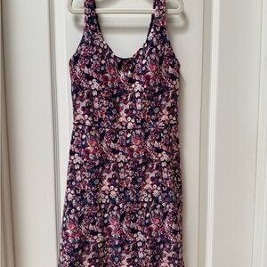Aerie Floral Mini activewear Dress in Navy and Pink